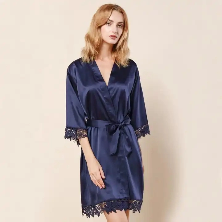 Satin Pajamas Sleepwear Lace Shorts Robe for Wedding Bride Bridesmaid Mother Robe