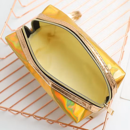 Wasserdichte Leder-Make-up-Toilettenartikel-Kosmetiktasche, werkseitig angepasste Logo-Kulturtasche für Reisen, Werbe-Reise-Kosmetiktasche