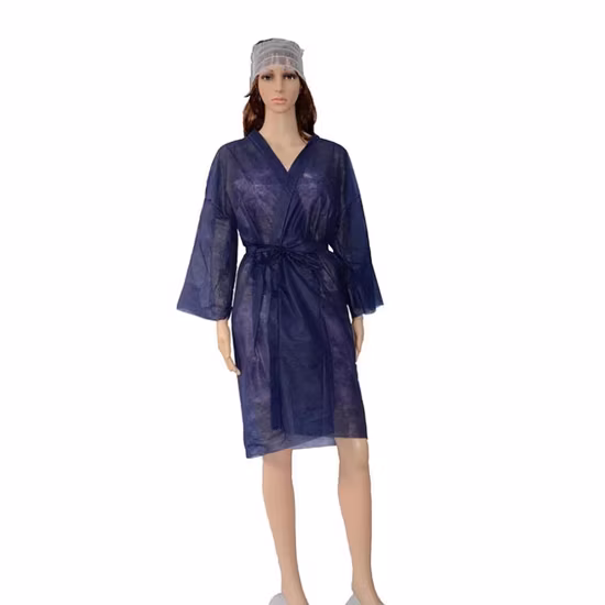 Einweg-SPA-Bademantel für Damen, Kimono-Kleid, Polyethylen, echte Fabrik